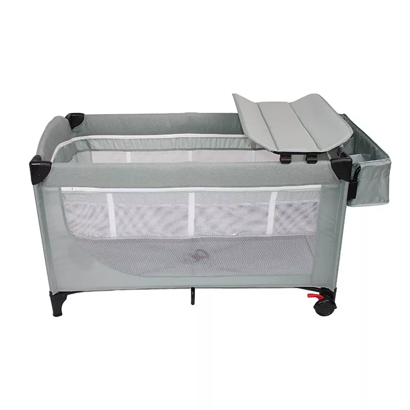 Movable and Spliced Baby Crib with Diaper Table
